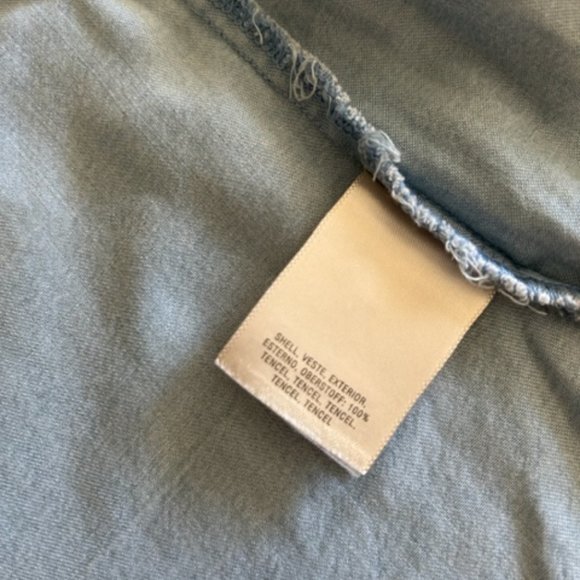 Anthropologie Maeve Ruffle Chambray Top - Picture 10 of 10